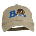 thumbnail image 1 of Bison Mascots Embroidered Washed Cap - Khaki OSFM, 1 of 5