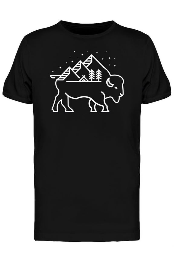 Bison Mountain T-Shirt Men -Image by Shutterstock, Male 4X-Large