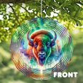 thumbnail image 1 of Bison Northern Lights Metal Wind Spinner Double Sided Kinetic Garden Outdoor Yard Art, 1 of 5