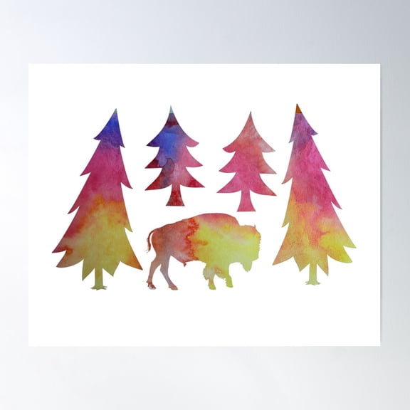Bison Poster Wall Art, Poster Only