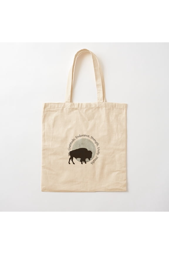 Bison Variant 2 Canvas Tote Bags, Reusable Shopping Bag