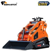 DigMaster 24HP Mini Skid Steer Loader 2-Cylinder Gas Tracked Stand-On Loader Compatible Multiple Attachments for Farm Landscaping & Construction EPA