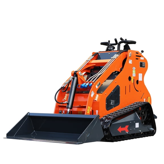 DigMaster 24HP Mini Skid Steer Loader with EPA-Certified Two-Cylinder Gasoline Engine for Landscaping Farm Snow Removal and Winter Snow Removal