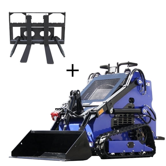 DigMaster 23HP Mini Skid Steer Loader with EPA-Certified Two-Cylinder Gasoline Engine for Landscaping Farm Snow Removal and Winter Snow Removal