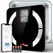 Bisonbody Smart Digital Body Scale   Engineered for Cardio Enthusiasts   22 Metrics including Cardiac Index, Heart Rate, Muscle Rate, Lean Body Mass   Large Display   App-Based