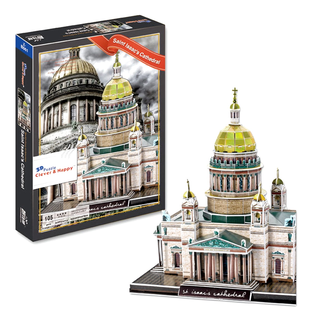 Bisontec Saint Isaacs Cathedral 3D Puzzle, 105 Pieces