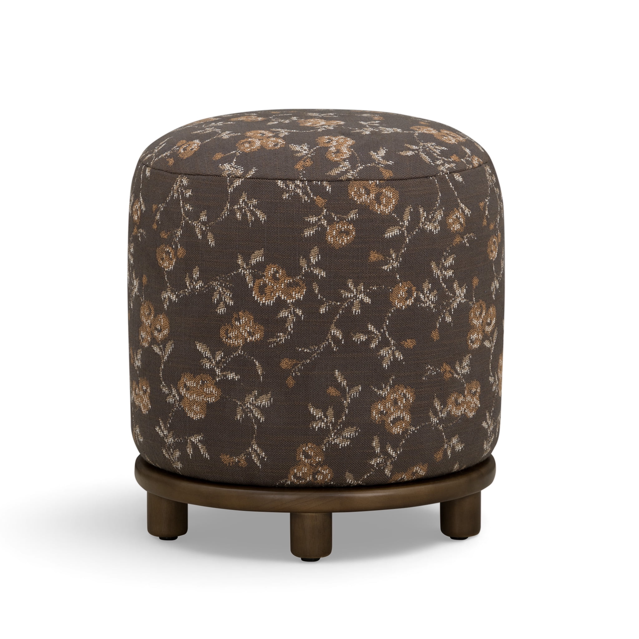 Bisou Java Floral Jacquard Ottoman - Walmart.com