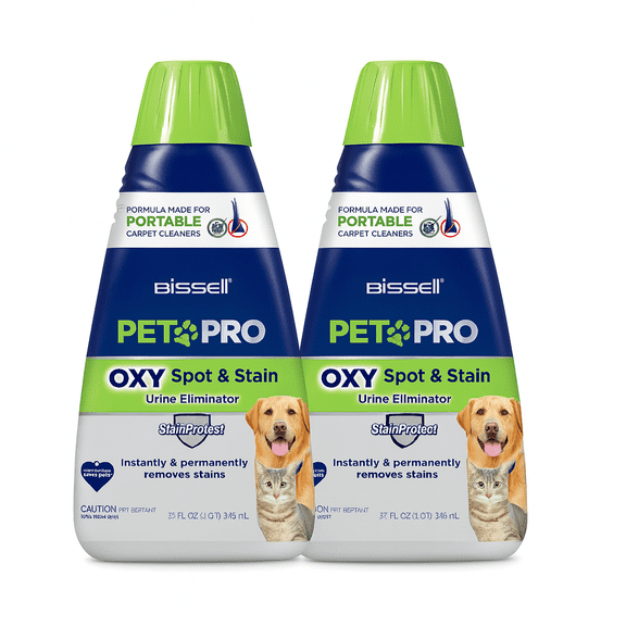 Bissell 2034 PET PRO OXY Spot & Stain Formula for Portable Carpet Cleaners, 2 Pack
