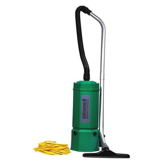 bissell biggreen commercial bg1006 high filtration backpack vacuum, 1080w, 22.5" height, 6 qt capacity, red