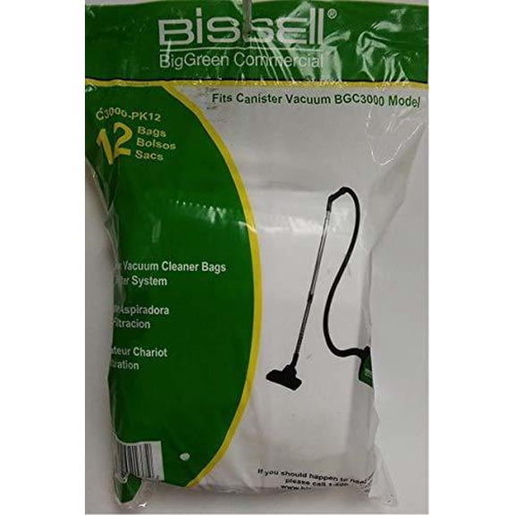 Bissell C3000-PK12 Bags, 4.25 Quart, Set of 12 Bags