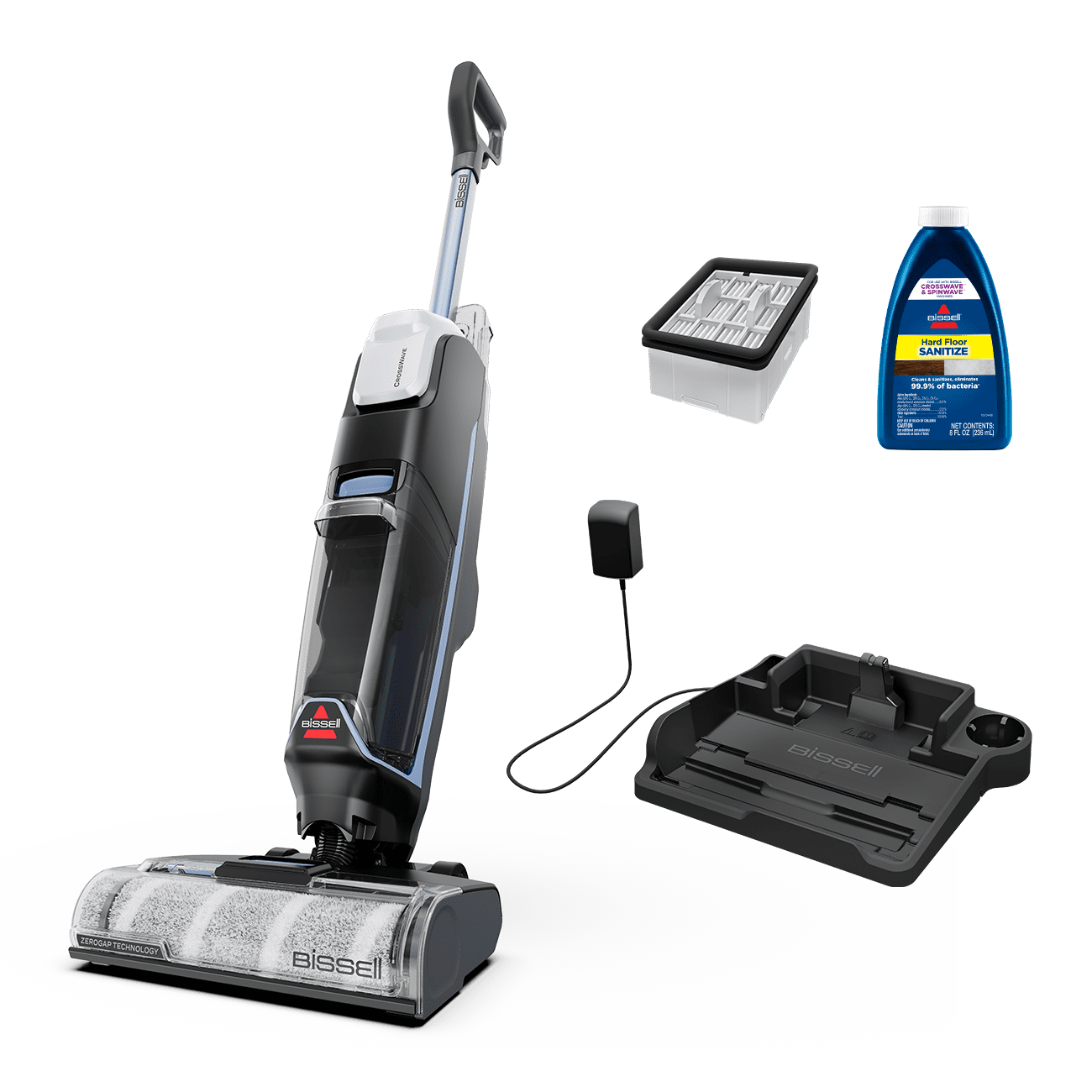 Bissell CrossWave Edge Floor Cleaner, Cordless, Wet Dry Vacuum Mop with Zero-Gap Edge Technology & Powerful Suction for Tile Floors and Stain Removal, 4329F