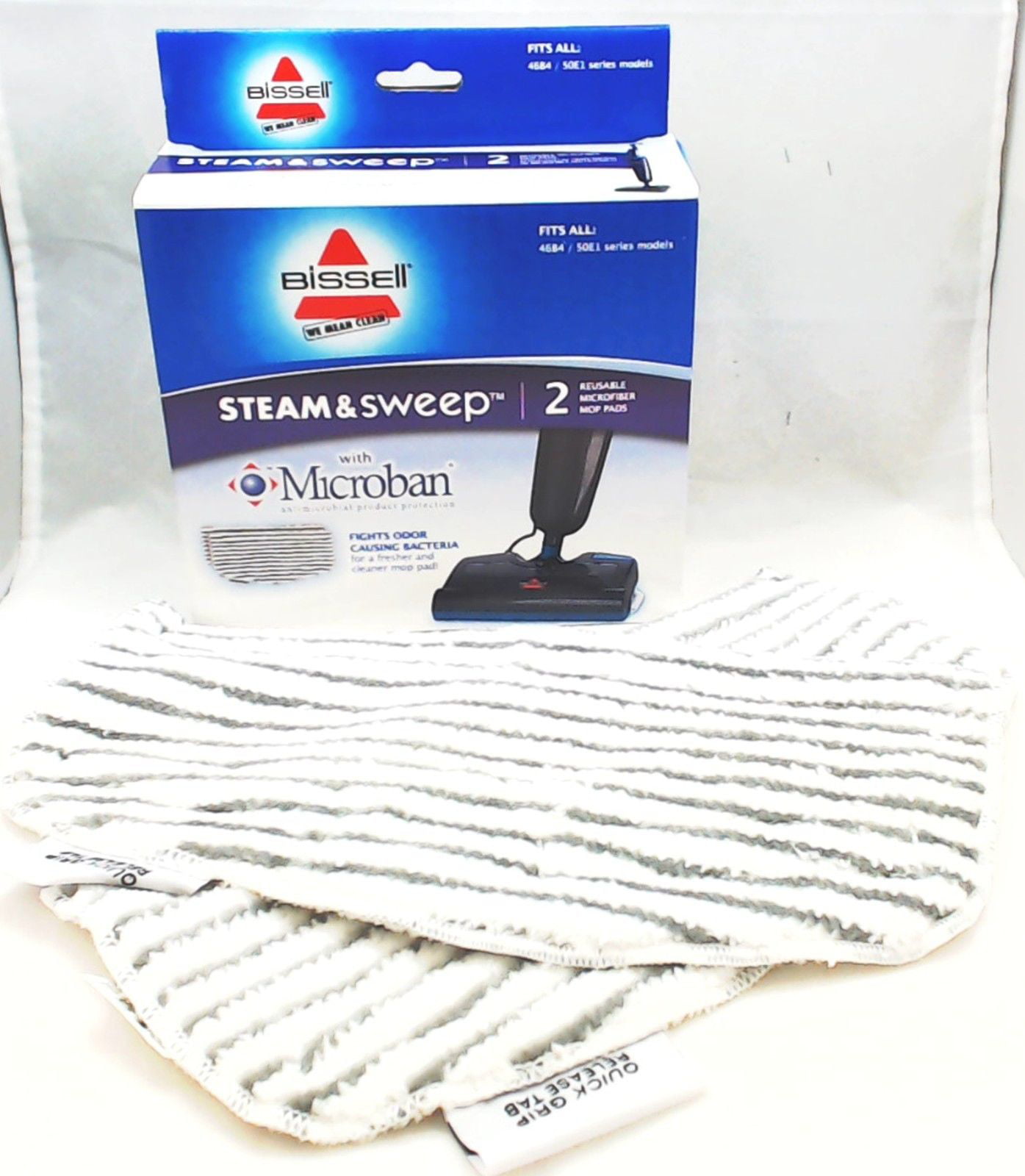 Repl. Bissell Steam & Sweep Series 46B4 Washable Steam Mop Pads