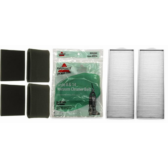 Bissell Lift-Off Supply Kit. Includes (4) Style 7 and 8 Foam Filter Kits, (2) Style 8 HEPA Filters, (2) Style 8 Belts