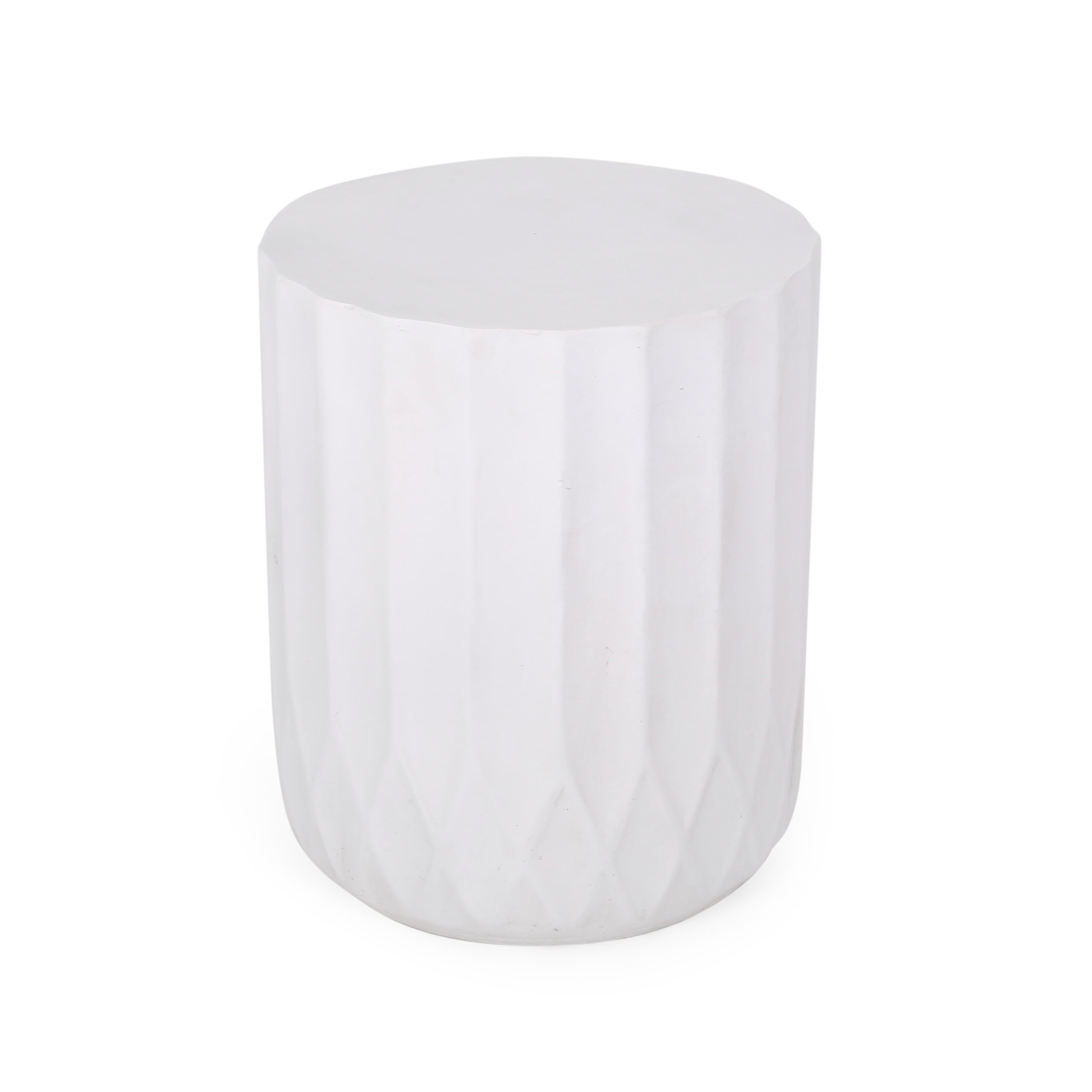 Bissell Lightweight Concrete Outdoor Side Table, Antique White