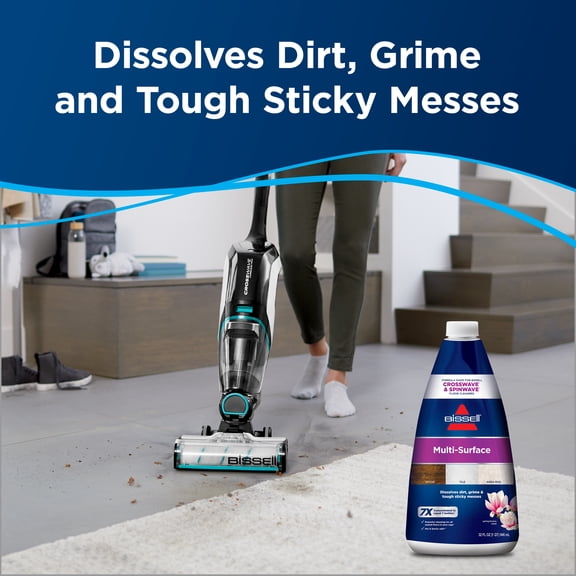 BISSELL Household Floor Cleaners with Crosswave for Use on Hard Surfaces and Area Rugs Spring, 32 oz, (1 Pack)