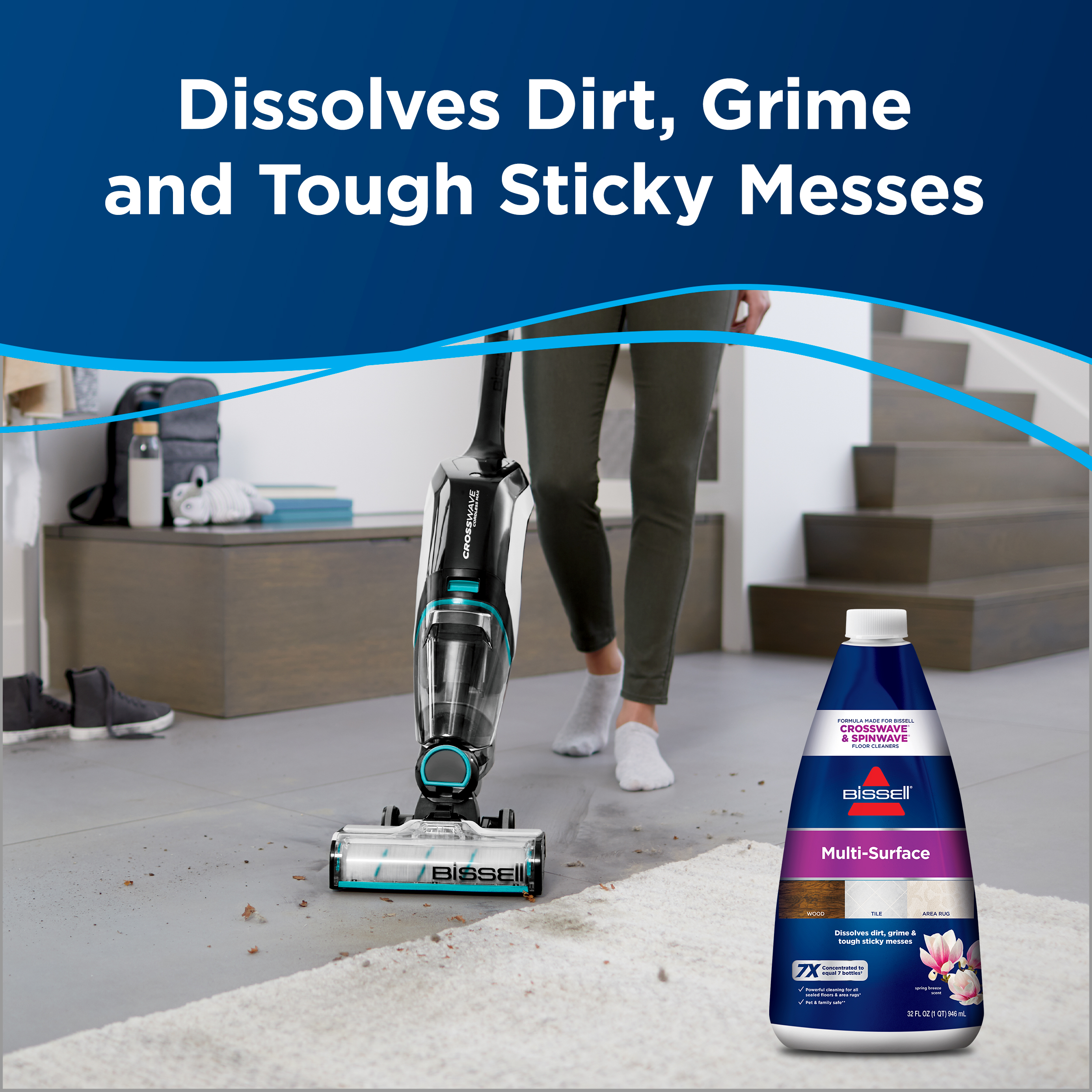 Bissell Multi-Surface Floor Cleaning Formula, Spring Breeze Scent, 32 oz., 1789 - image 1 of 7