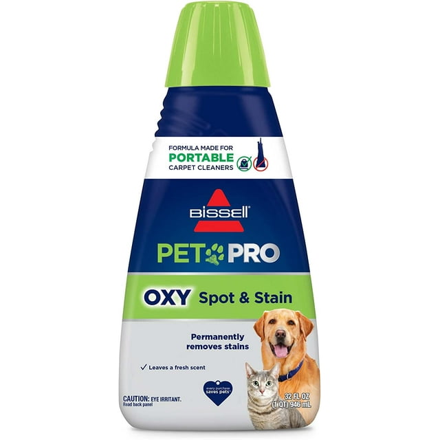 Bissell PET PRO OXY Spot & Stain Formula for Portable Carpet Cleaners