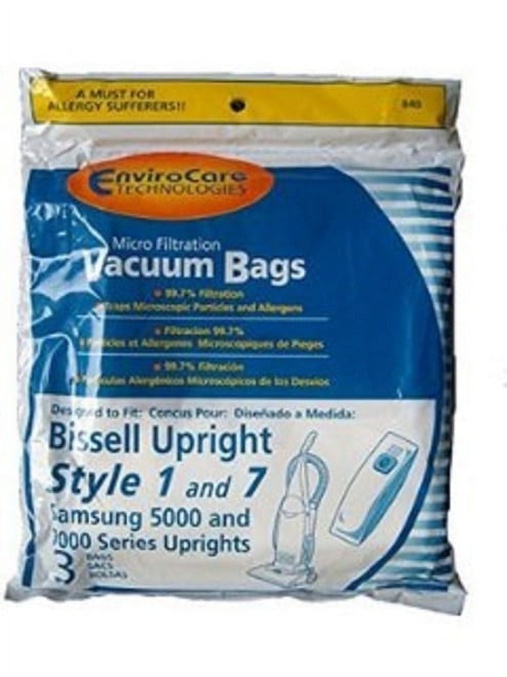Compatible with Bissell Style 1 & 7 Vacuum Bags For Power Force Upright