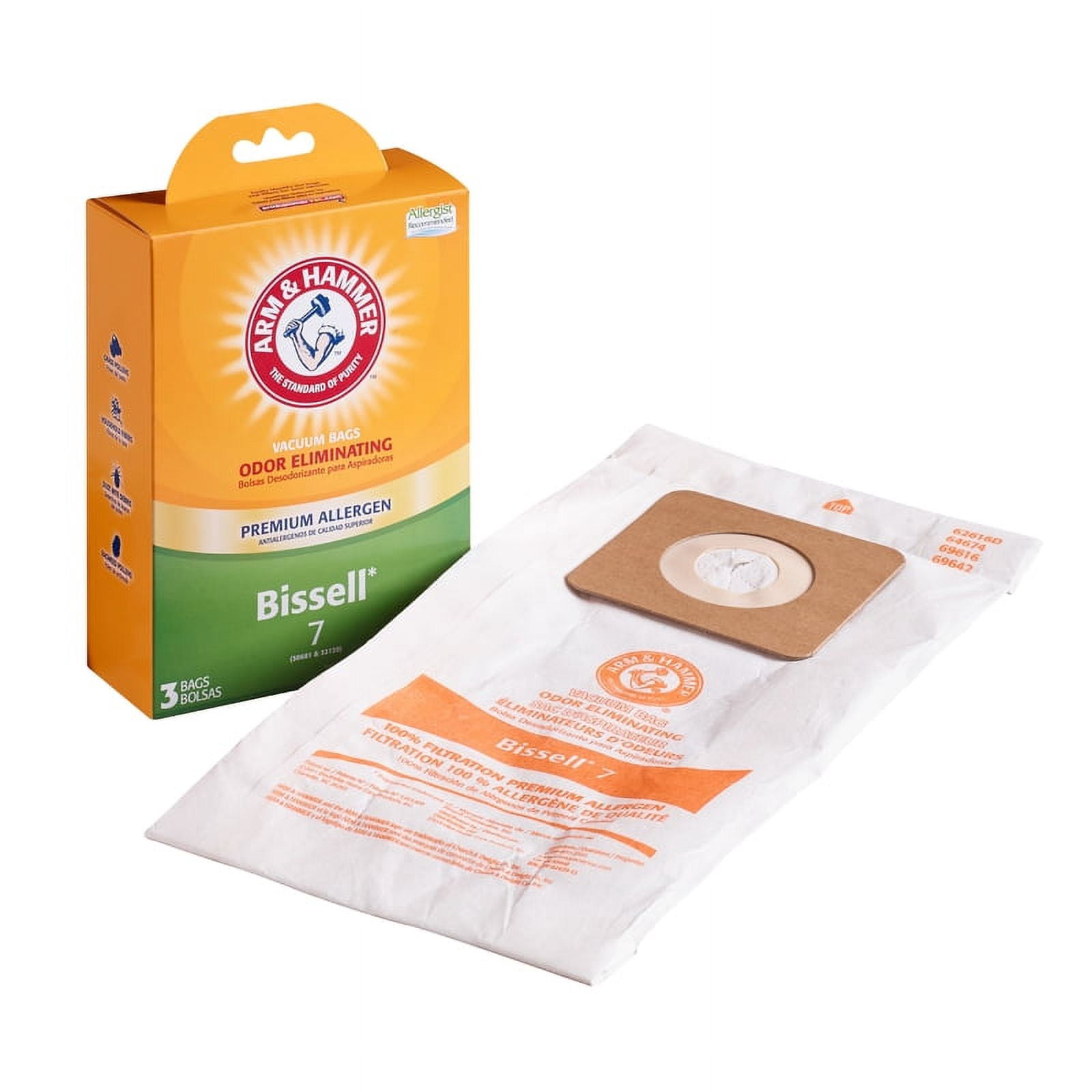 Bissell Vacuum Bags Style 7 | 3-Pack Replacement Bags For Bissell Power Glide & Power Force Vacuums