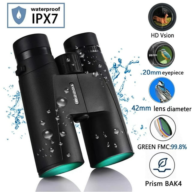 Bissot 12x42 Binoculars for Adults HD Day Night Binoculars with BAK4