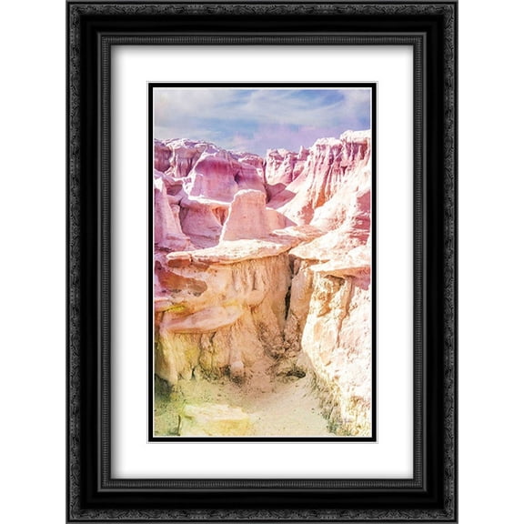 Bisti Badlands Desert Sculpture I 2x Matted 18x24 Black Ornate Framed Art Print by Murdock, Ramona