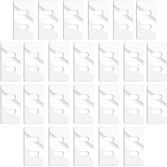Bistras 50 sets  ( 100 Pieces )of Double-Sided Clear Vertical Blind Repair Tabs, Pre-Cut Vertical Blinds Clear Replacement Slats Stickers Easy to use
