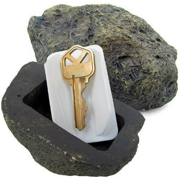 Bistras Hide-a-Spare-Key Fake Rock - Looks & Feels like Real Stone ? Safe for Outdoor Garden or Yard,