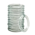 thumbnail image 1 of Bistras Shower Curtain Rings, O Shape Plastic Shower Hooks, Clear (12 Pieces), 1 of 3