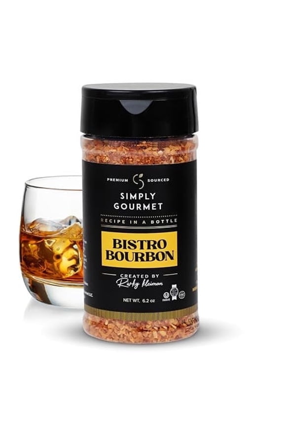 Bistro Bourbon Spice 6.2oz Recipe in a Bottle Premium Blend Spice for Gourmet Cooking No-Addition Needed, Versatile Culinary Season Simply Gourmet by Rivky Kleiman