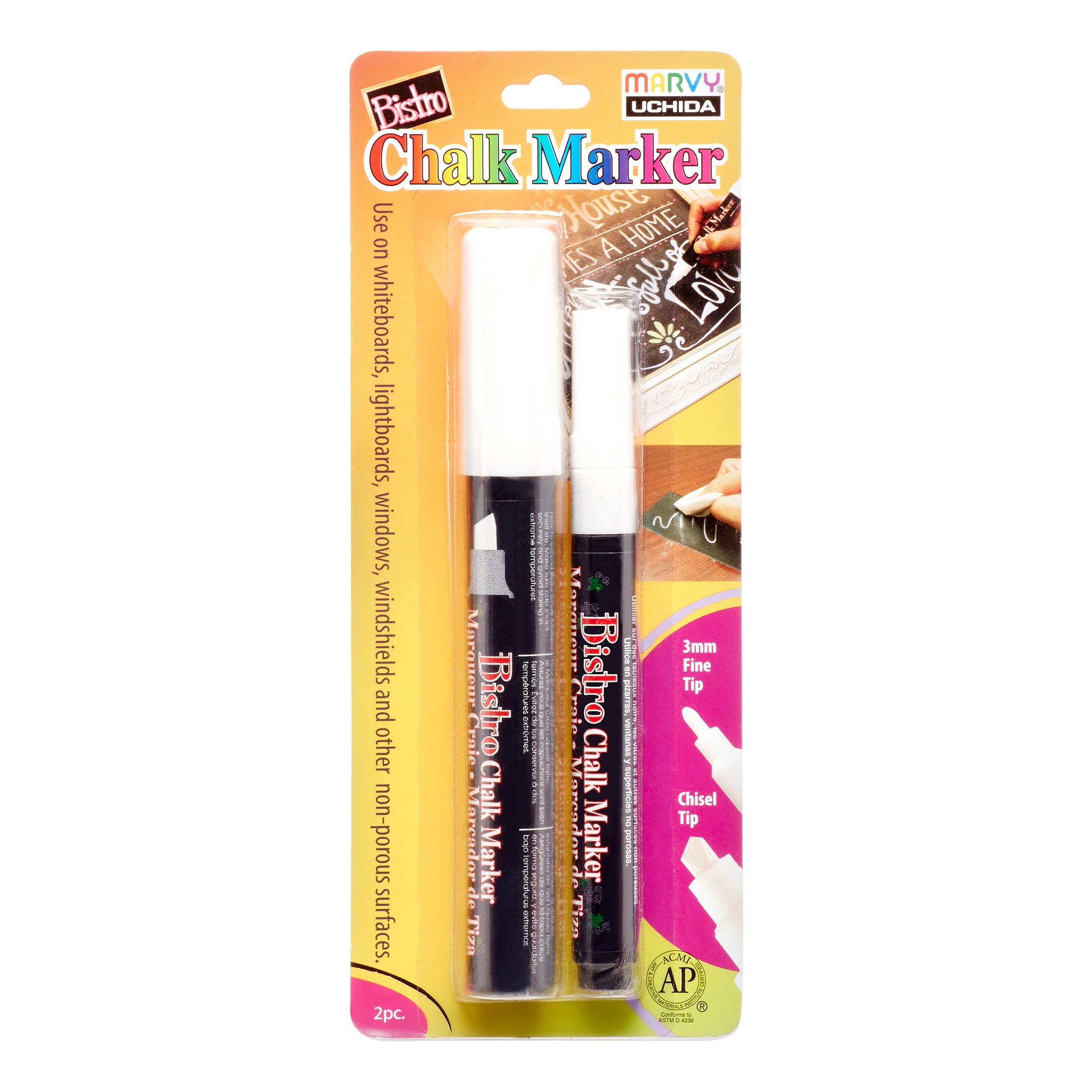 Bistro Chalk Marker Two Pack White