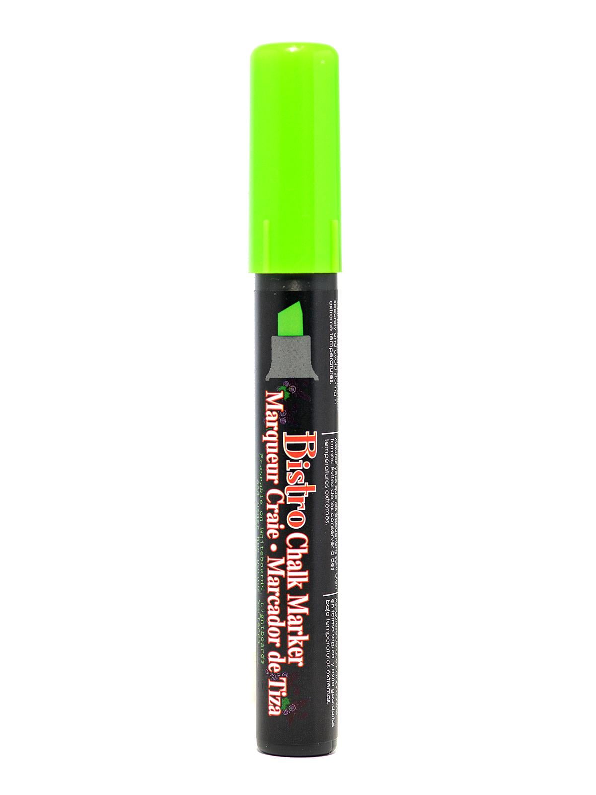 Bistro Chalk Markers fluorescent green, chisel point (pack of 12)