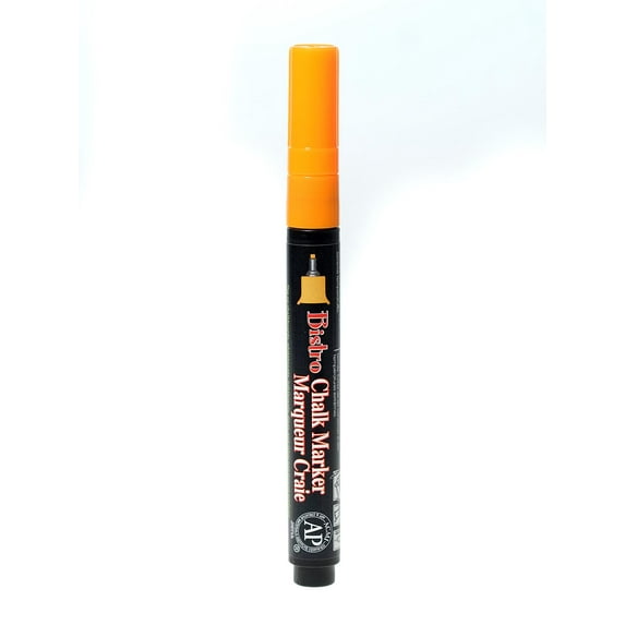 Bistro Chalk Markers fluorescent orange, extra fine tip (pack of 12)