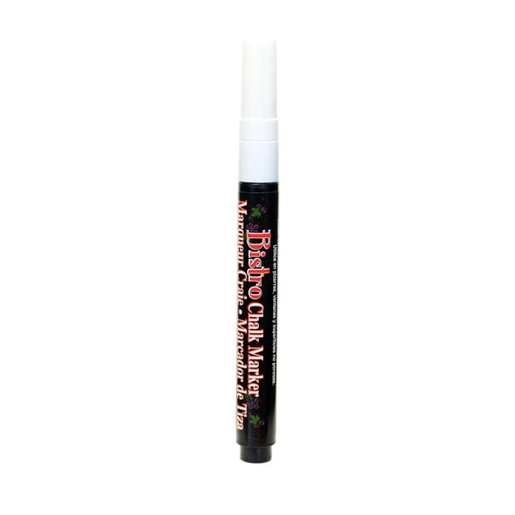 Bistro Chalk Markers white, fine point (pack of 6)