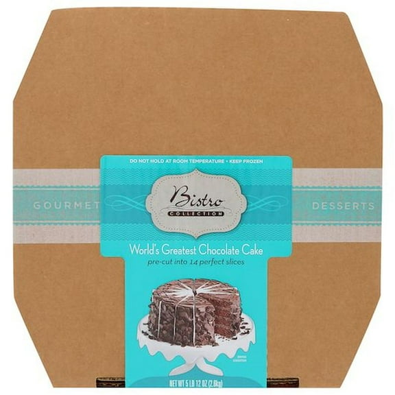 Bistro Collection Pre Cut Chocolate Cake, 92 Ounce -- 2 per case.