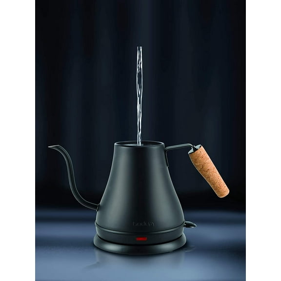 Bistro Electric Milk Frother and Melior Gooseneck Electric Water Kettle