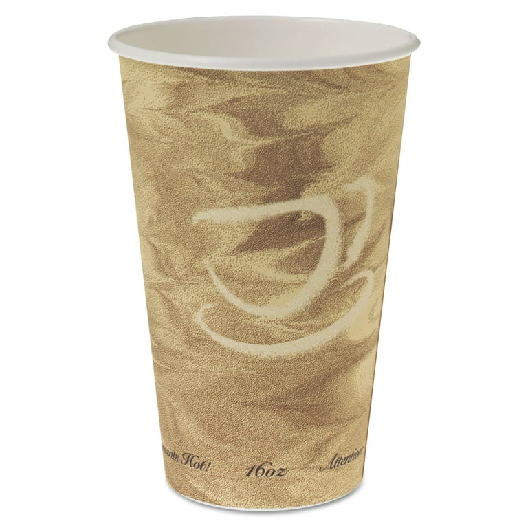 Paper Hot Drink Cups in Bistro Design, 16 oz, Maroon, 50/Pack Paper Hot Drink Cups in Bistro Design, 16 oz, Maroon, 50/Pack