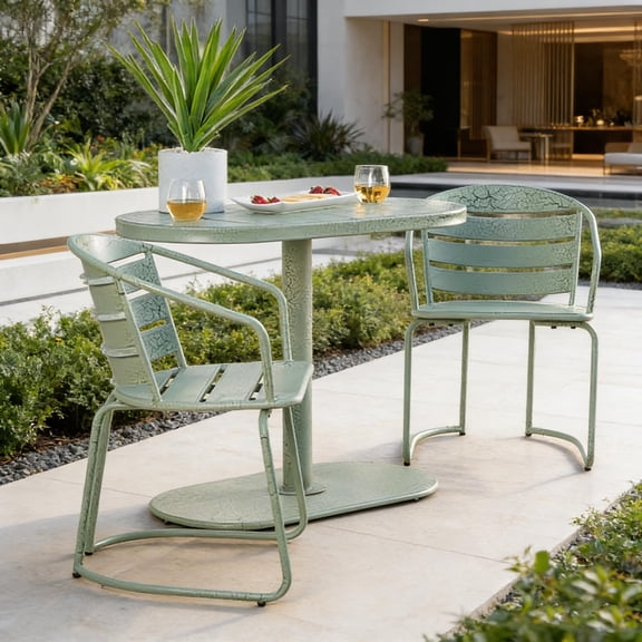 Bistro Set – 2-Piece Patio Dining Set with Table and Chairs for Balcony, Deck, Garden, Small Spaces