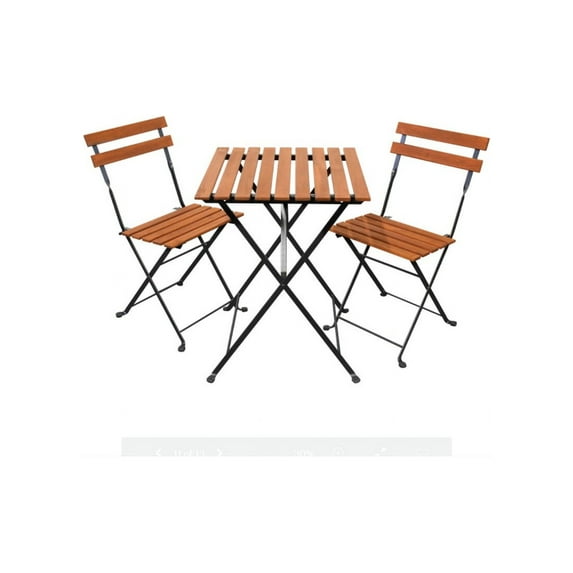 Bistro Set 3 PC Wood Slat