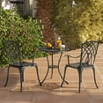Bistro Set 3 Piece Outdoor All Weather Cast Aluminum Patio Bistro Set