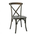 thumbnail image 1 of Bistro Style Cross Back Early American Wood Stackable Dining Chair - X Back Banquet Dining Chair, 1 of 7