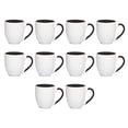 thumbnail image 1 of Bistro Style Large Coffee Mugs 16 oz. Set of 10, Bulk Pack - Perfect for Coffee, Tea, Espresso, Hot Cocoa, Other Beverages - Black, 1 of 5