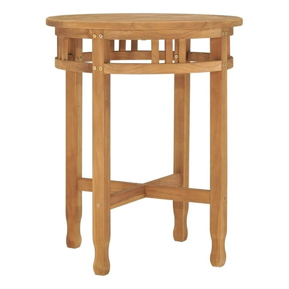 Bistro Table 23.6"x29.7" Solid Teak Wood Brown