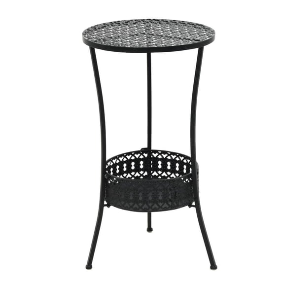Bistro Table Black 15.7"x27.5" Metal