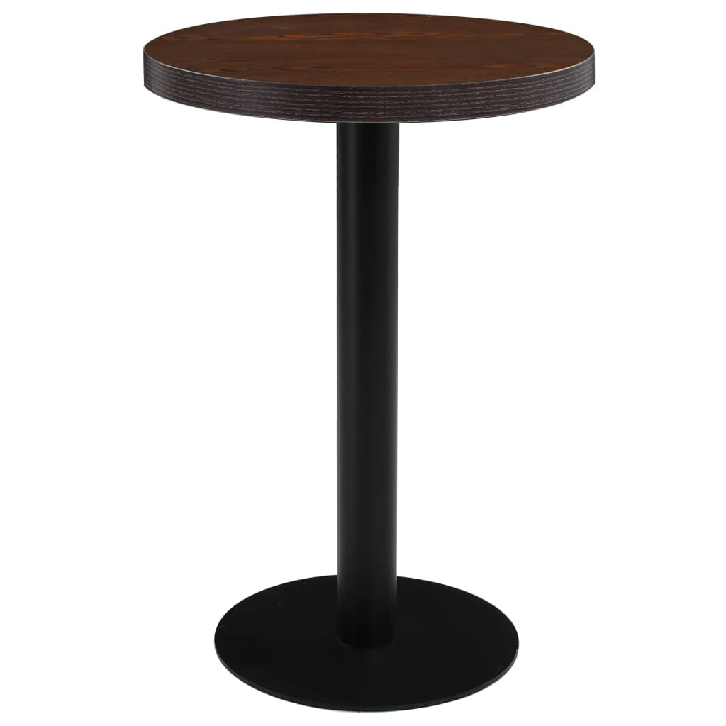 Bistro table dark brown 60 cm MDF