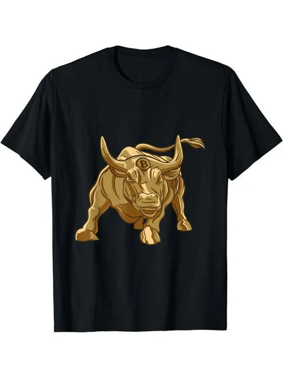 Bit Crypto Golden Bull Btc Men Women Graphic Celebration Style With Classic Appeal T-Shirt, Size S-5XL