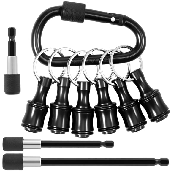 Bit Holder Drill Bit Extension Set Solid Versatile Bit Holder Key Chain Portable Alloy Screwdriver Bits Holder Easy to Install Drill Bit Holder Tool Kit for Gadgets