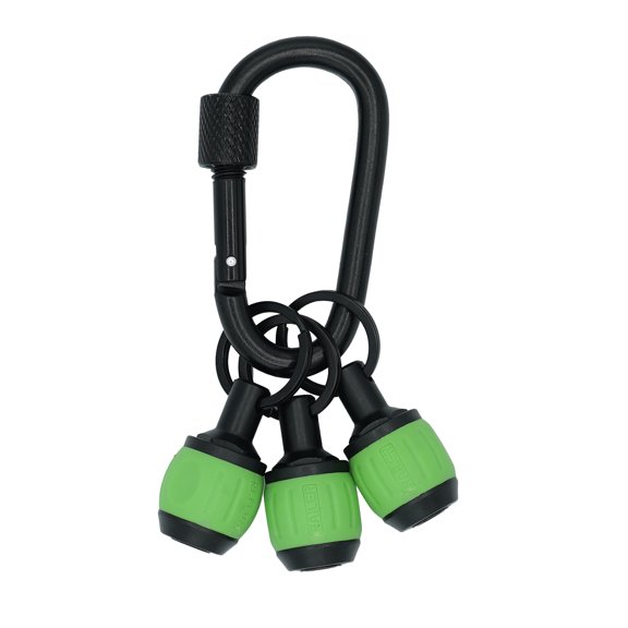 Bit Holder Key Chain Screwdrivers - Railer Heavy Duty 1/4" Hex Soft Ball Grip Bit Holders & Secure Keychain Carabiner. HVAC Tools w/Quick Release For Nut Drivers, Impact Driver & Drill Bits