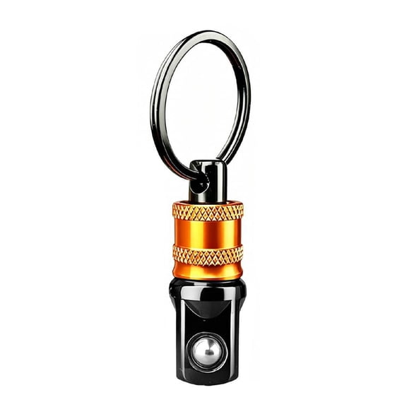 Bit Holder Keychain,1/2 inch Socket Hex Shank Bit Holders Keychain for Impact Drills Nut Driver,Quick Release Screwdriver Drill Extension Bar Tool,Portable Bits Holder for Men