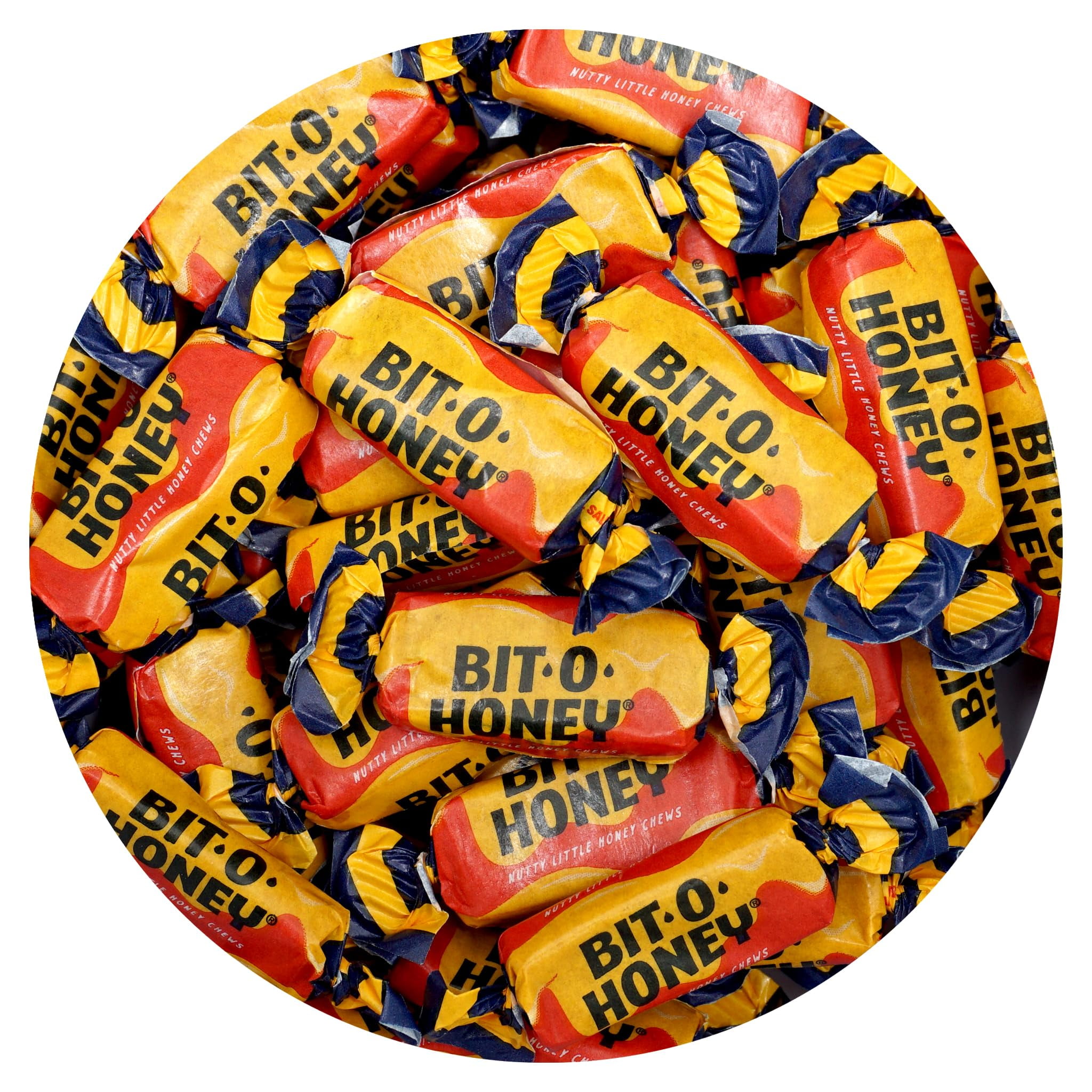 Bit-O-Honey Candy, 1 Pound Bag, Individually Wrapped Candy, Honey Taffy