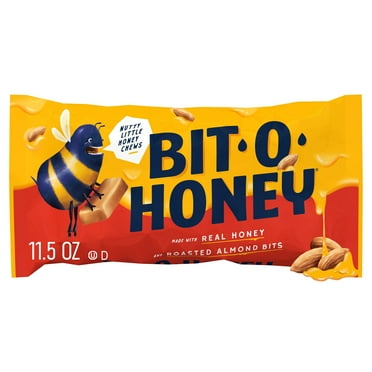 Bit-O-Honey Honey and Almond Taffy Candy 11.5 oz. Lay Down Bag